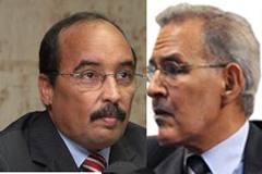 من اليمين الرئيس أحمد ولد داداه ومحمد ولد عبد العزيز
